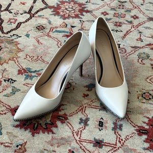 Coach Beadchain White Leather Heels
